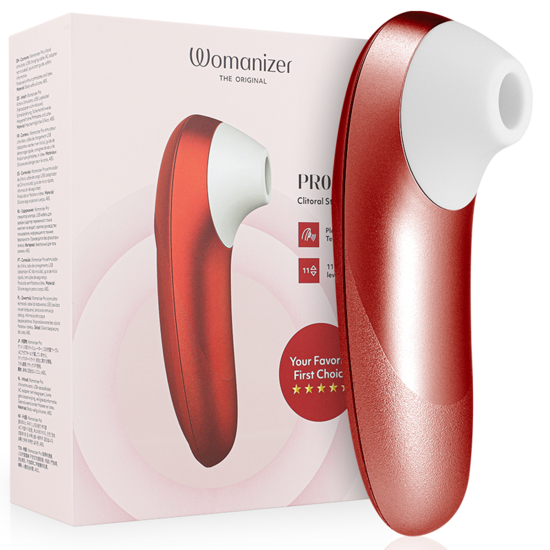 WOMANIZER - PRO VIBRANT CLITORAL STIMULATOR BURGUNDY - My naughty haven #