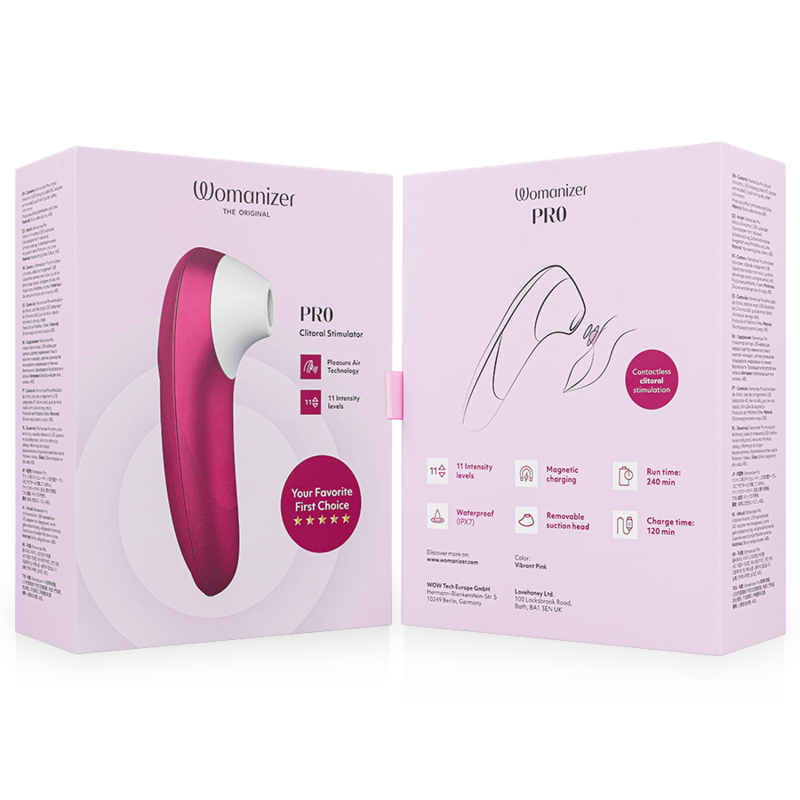WOMANIZER - PRO VIBRANT CLITORAL STIMULATOR PINK - My naughty haven #