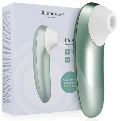 WOMANIZER - PRO VIBRANT CLITORAL STIMULATOR SAGE GREEN - My naughty haven #