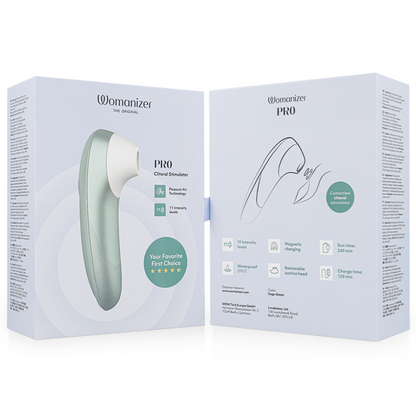 WOMANIZER - PRO VIBRANT CLITORAL STIMULATOR SAGE GREEN - My naughty haven #