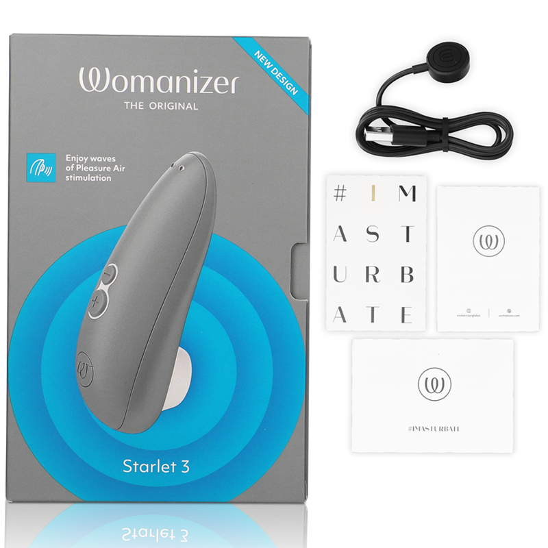 WOMANIZER - STARLET 3 CLITORAL STIMULATOR GRAY - My naughty haven #