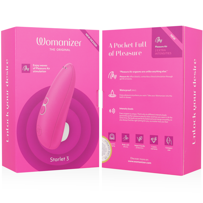 WOMANIZER - STARLET 3 CLITORAL STIMULATOR PINK - My naughty haven #