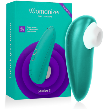 WOMANIZER - STARLET 3 CLITORAL STIMULATOR TURQUOISE - My naughty haven #