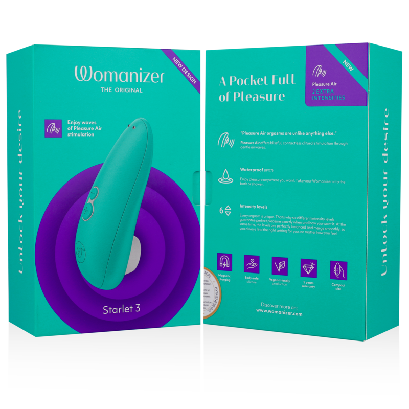 WOMANIZER - STARLET 3 CLITORAL STIMULATOR TURQUOISE - My naughty haven #