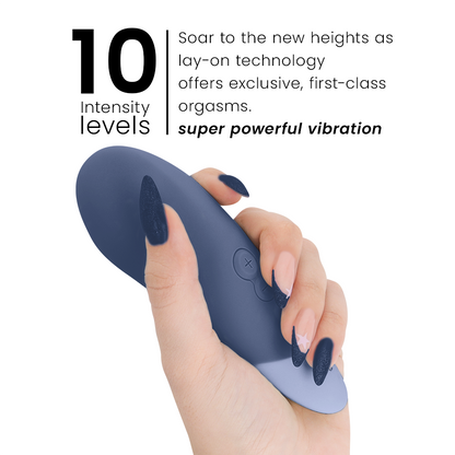 WOMANIZER - VIBE LAY-ON SILENT VIBRATOR DARK BLUE - My naughty haven #