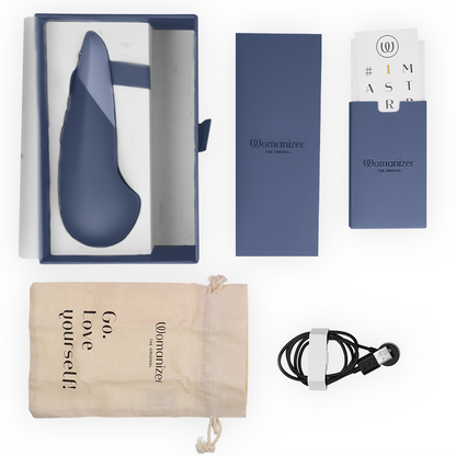 WOMANIZER - VIBE LAY-ON SILENT VIBRATOR DARK BLUE - My naughty haven #