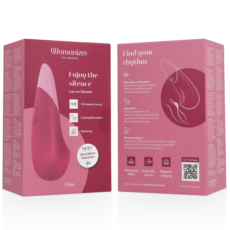 WOMANIZER - VIBE LAY-ON SILENT VIBRATOR DUSKY PINK - My naughty haven #