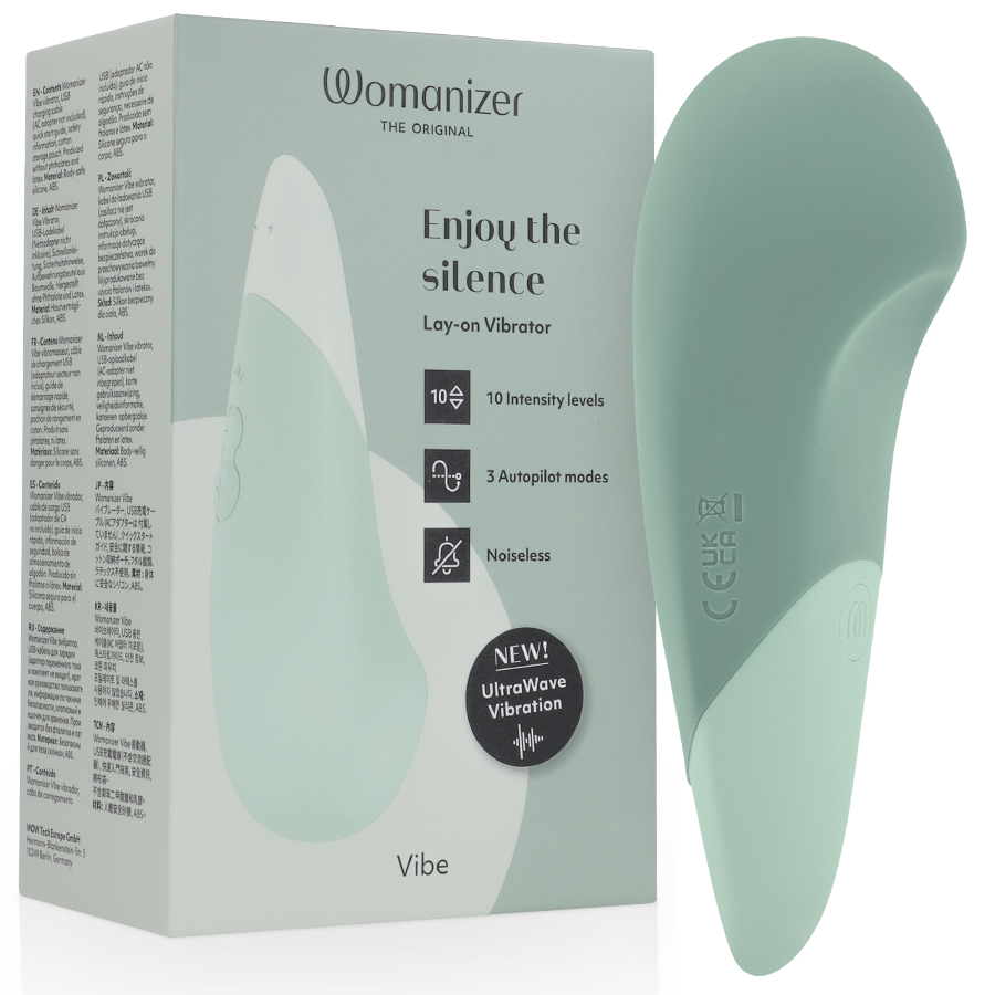 WOMANIZER - VIBE LAY-ON SILENT VIBRATOR SAGE - My naughty haven #