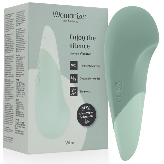 WOMANIZER - VIBE LAY-ON SILENT VIBRATOR SAGE - My naughty haven #
