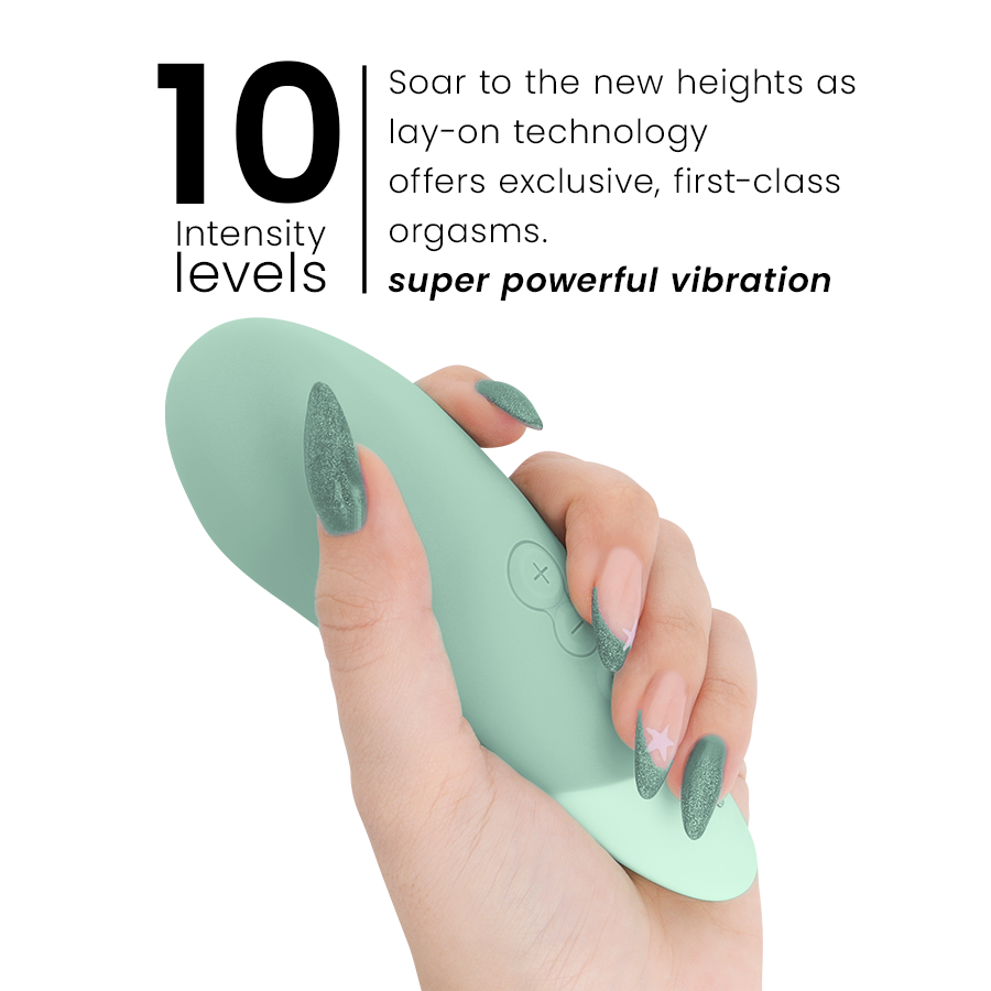 WOMANIZER - VIBE LAY-ON SILENT VIBRATOR SAGE - My naughty haven #