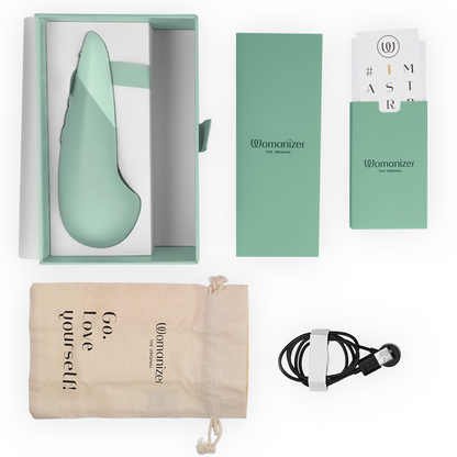 WOMANIZER - VIBE LAY-ON SILENT VIBRATOR SAGE - My naughty haven #