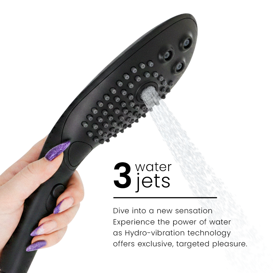 WOMANIZER - WAVE CLITORAL STIMULATING SHOWER HEAD BLACK - My naughty haven #
