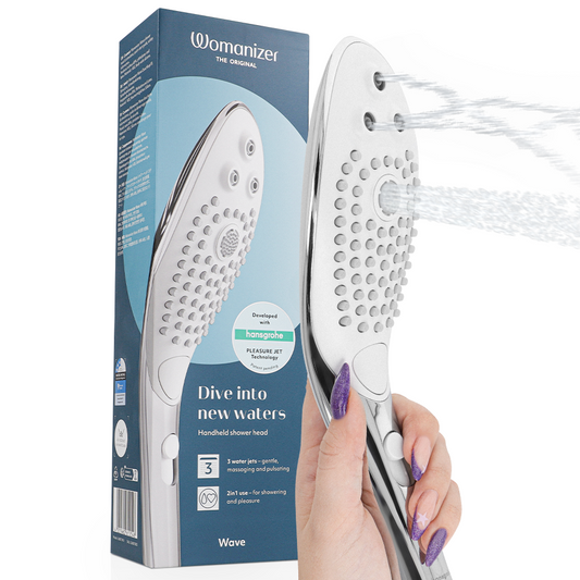 WOMANIZER - WAVE CLITORAL STIMULATING SHOWER HEAD CHROME - My naughty haven #