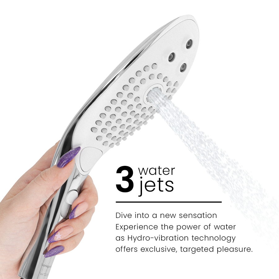 WOMANIZER - WAVE CLITORAL STIMULATING SHOWER HEAD CHROME - My naughty haven #
