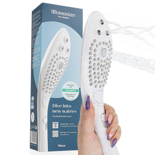 WOMANIZER - WAVE CLITORAL STIMULATING SHOWER HEAD WHITE - My naughty haven #