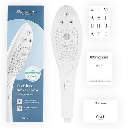 WOMANIZER - WAVE CLITORAL STIMULATING SHOWER HEAD WHITE - My naughty haven #
