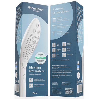 WOMANIZER - WAVE CLITORAL STIMULATING SHOWER HEAD WHITE - My naughty haven #