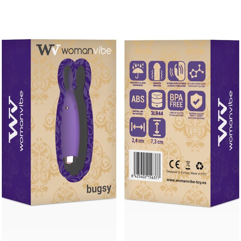 WOMANVIBE - BUGSY SILICONE RABBIT STIMULATOR - My naughty haven #