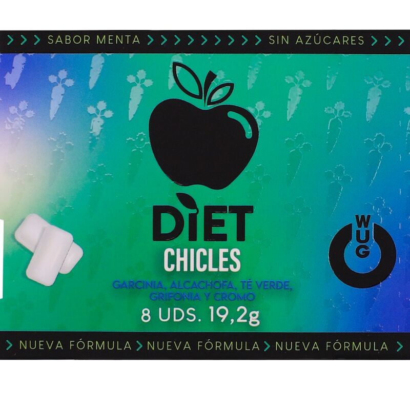WUG DIET - SUGAR-FREE FUNCTIONAL MINT GUM BLISTER 8 PCS - My naughty haven #