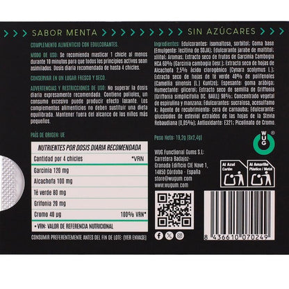 WUG DIET - SUGAR-FREE FUNCTIONAL MINT GUM BLISTER 8 PCS - My naughty haven #