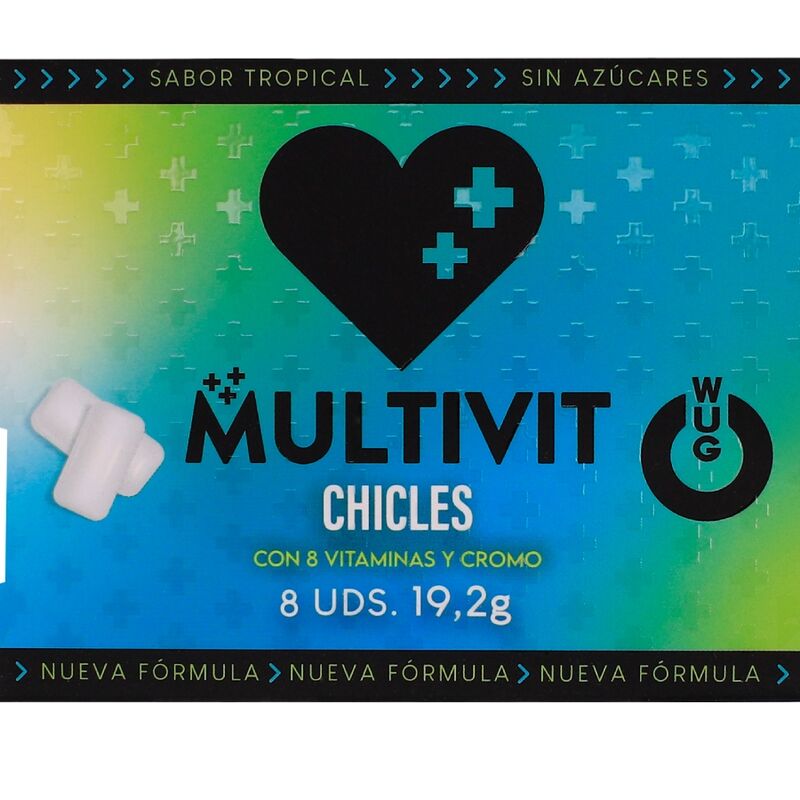 WUG MULTIVIT - FUNCTIONAL MULTIVITAMIN TROPICAL FLAVOUR GUM BLISTER 8 PCS - My naughty haven #