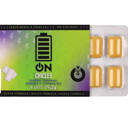 WUG ON - FUNCTIONAL CAFFEINE & GUARANA GUM MINT & VANILLA FLAVOUR BLISTER 8 PCS - My naughty haven #