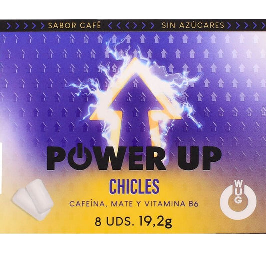 WUG POWER UP – FUNCTIONAL CAFFEINE & MATE COFFEE FLAVOUR GUM BLISTER 8 PCS - My naughty haven #