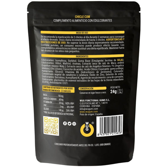 WUG SEX SENSE - CUM EJACULATION INCREASE GUM & SEMEN BANANA FLAVOR 10 UNITS - My naughty haven #