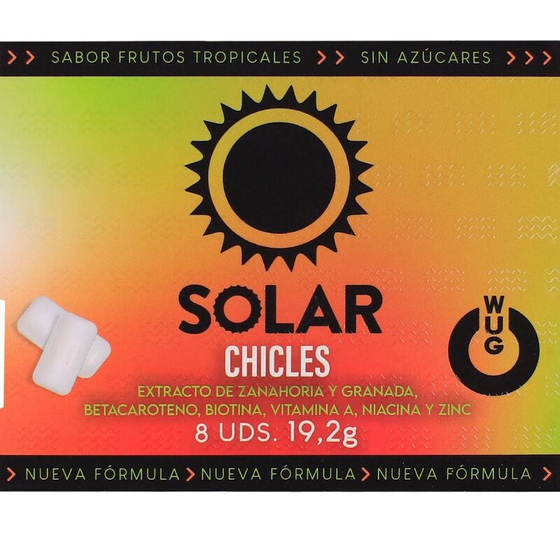 WUG SOLAR - FUNCTIONAL VITAMIN & ZINC TROPICAL FRUITS FLAVOUR GUM BLISTER 8 PCS - My naughty haven #