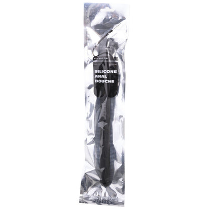 All Black - Голям оребрен силиконов анален душ 28.5 cm
