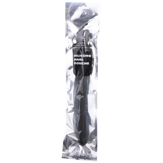 All Black - Голям оребрен силиконов анален душ 28.5 cm