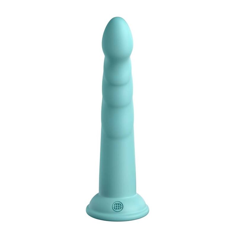 DILLIO - SLIM SEVEN Силиконово дилдо с вакуумна основа, 17.78 см, цвят зелен (Green)