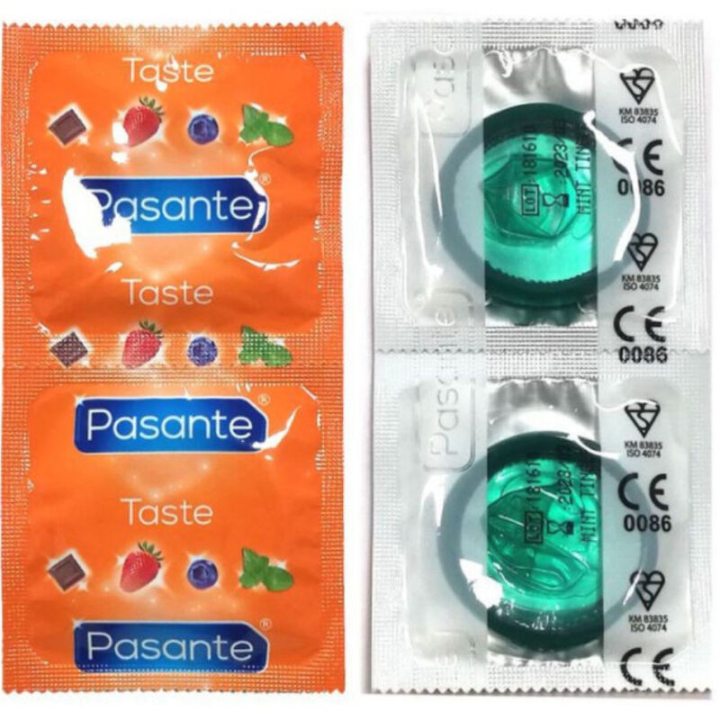 Pasante - презервативи с вкус и аромат на мента 144 бройки