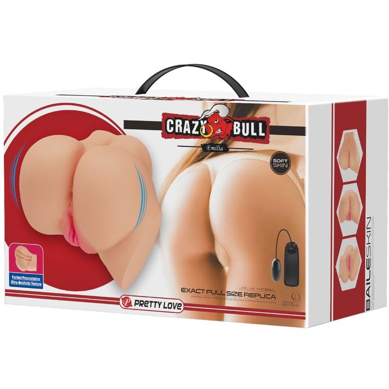 Crazy Bull - Реалистична вагина и анус с вибрация Emilia