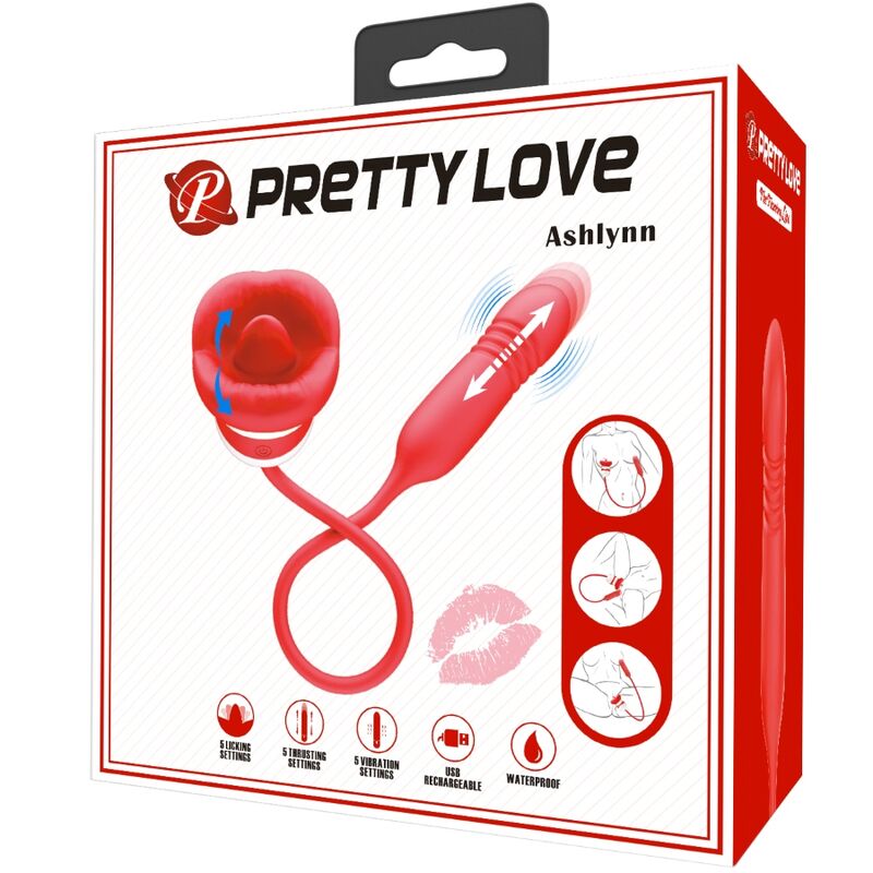 Pretty Love - Червен мастурбатор уста Ashlynn 