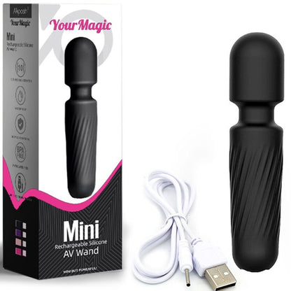 Armony - Черен презареждаем масажор и вибратор с 10 нива на вибрация Your Magic Massager