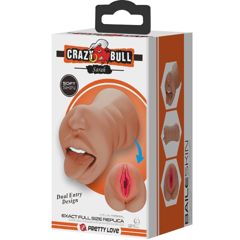 Crazy Bull - Двоен мастурбатор уста и вагина Sarah Double Flesh