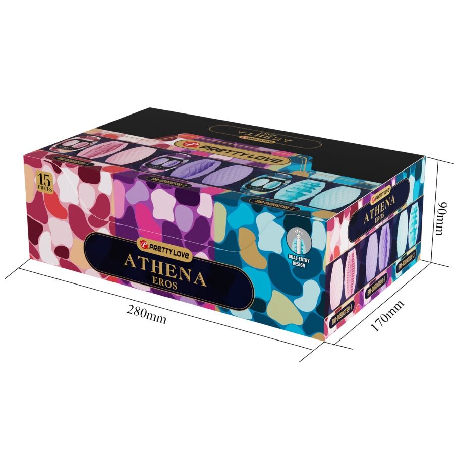 Pretty Love – Комплект от 15 различни мъжки мастурбатора Athena Eros