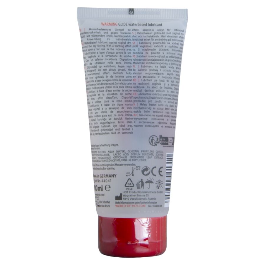 Hot - затоплящ лубрикант на водна основа Warming Glide Liquid Pleasure, 100 мл