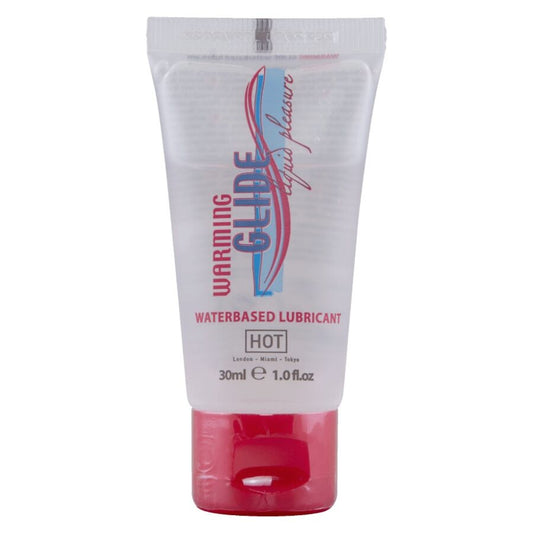 Hot - затоплящ лубрикант на водна основа Warming Glide Liquid Pleasure, 30 мл