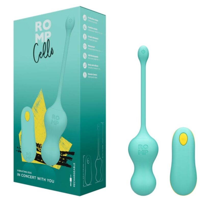 ROMP - ВИБРИРАЩО ЯЙЦЕ С ДИСТАНЦИОННО УПРАВЛЕНИЕ CELLO MULTIFUNCTION ТЮРКОАЗЕНО